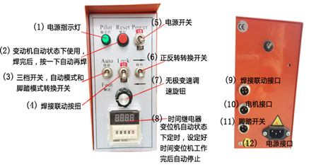 普通焊接變位機(jī)操作界面